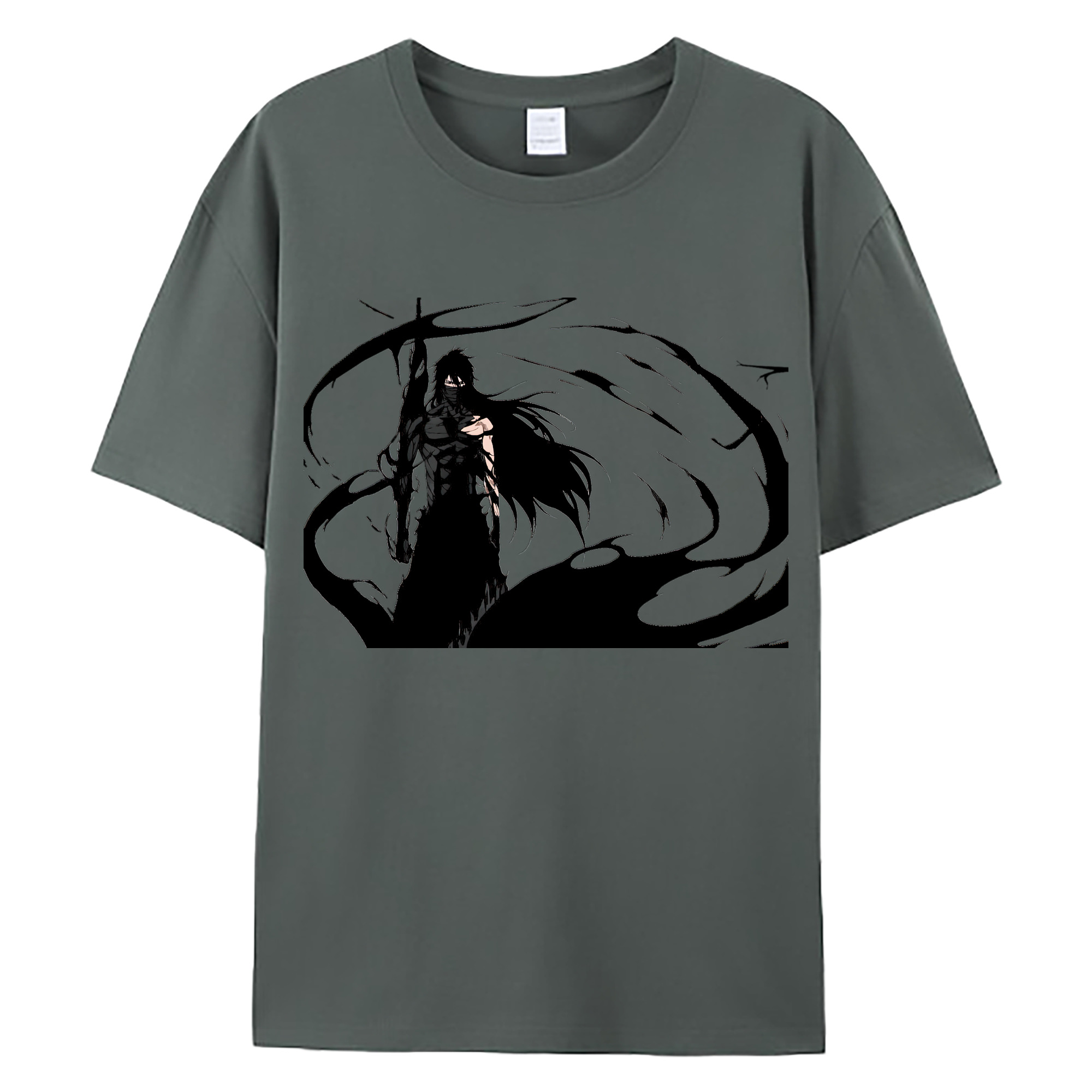 （画像用） ブリーチ 黒崎一護（くろさき いちご）BLEACH Kurosaki Ichigo 綿100％ メンズ半袖Tシャツ｜肌触りやわらか＆通気性